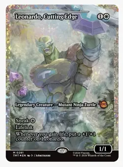 MTG Showcase Fracture Foil Leonardo, Cutting Edge TMNT M0291 - Image 1
