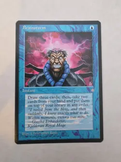 Magic The Gathering, Brainstorm, Ice Age, Regular - Image 1