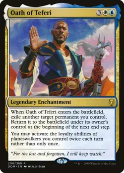 Oath of Teferi [Dominaria] Moderately Played Foil - Image 1