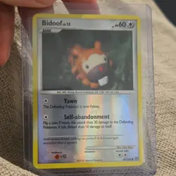 Pokemon Bidoof 54/100 Stormfront Reverse Holo Common HP60 2008 - Image 1