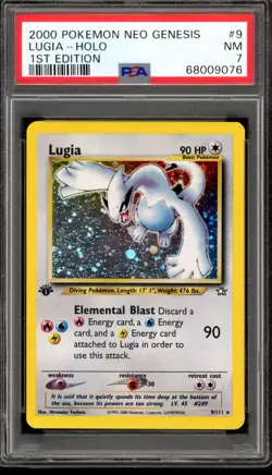 2000 Pokemon Neo Genesis 1st Edition Lugia Holo #9 PSA 7 NM - Image 1