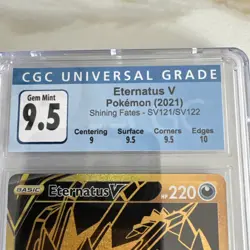 CGC 9.5 Gem Mint Pokemon Eternatus V Shining Fates Shiny SV121/SV122 2021 - Image 3