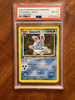 Pokemon TCG NEO GENESIS - AZUMARILL 1st EDITION Holo #2 - PSA Grade 6 (2000) - Image 4
