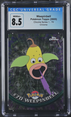 CGC 8.5 NM-MT Weepinbell - Pokemon Topps (2000) Chrome Series 1 - 70 Chrome - Image 1