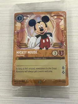 Sealed Mickey Mouse True Friend Promo Puzzle Gold Glimmer Foil Lorcana Card - Image 1