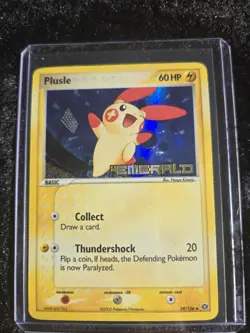 Plusle Reverse Holo EX Emerald Pokemon Card 39/106 Holo Bleed - Image 1