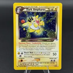 Pokemon Dark Ampharos TCG Neo Destiny Card 1/105 NM - Image 1