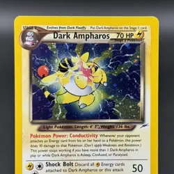 Pokemon Dark Ampharos TCG Neo Destiny Card 1/105 NM - Image 2