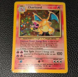 Pokemon TCG Base Set 1st Edition Charizard Holo 4/102 Card English 1999 - Image 3