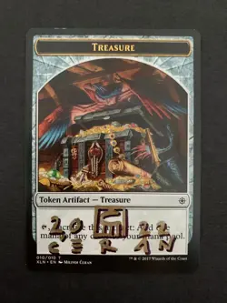 MTG Magic the Gathering Treasure Token Card Signed Ixalan Ceran - Image 1