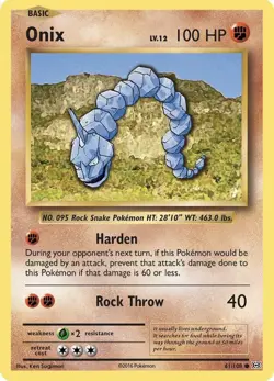 Onix 61/108 Evolutions Mint Pokemon Card - Image 1