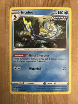 Inteleon - SWSH279 - Pokemon Promo Sword & Shield Ultra Rare Holo Card NM - Image 1