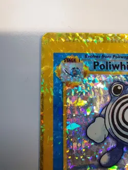 Poliwhirl 38/102 Pokemon Card HOLO Prism Base 2 Vending Golden Sticker Card - Image 4