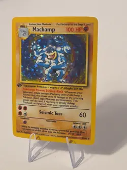 Machamp 1st Edition Holo Rare Pokemon Card Lv.67 Nintendo LP/ Near Mint - Image 3