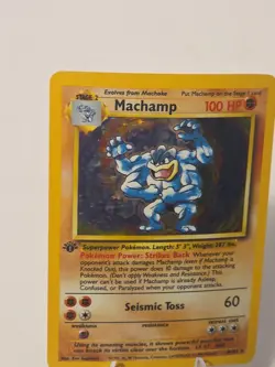Machamp 1st Edition Holo Rare Pokemon Card Lv.67 Nintendo LP/ Near Mint - Image 5