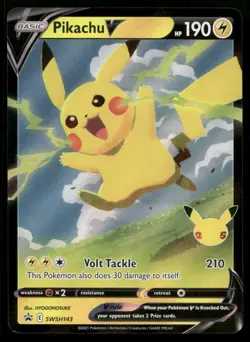 Pikachu V Promo SWSH: Sword & Shield Promo Cards SWSH143 NM - Image 1