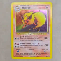 Flareon 10/110 Holo Rare Legendary Collection Pokemon Card LP Lightly Played - Image 1