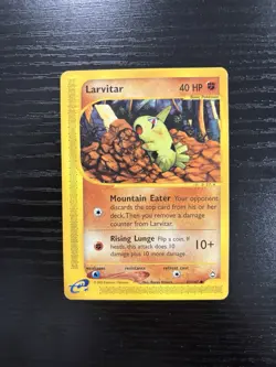 Pokemon Aquapolis Larvitar Common Regular 40 HP Card 89/147 English 2002 - Image 1