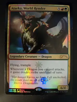 Atarka, World Render NM FOIL PROMO MTG FREE SHIPPING - Image 1