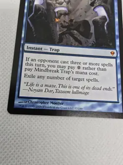 Wizards Mindbreak Trap Zendikar Instant Blue Mythic Regular Trap 57/249 2009 - Image 2
