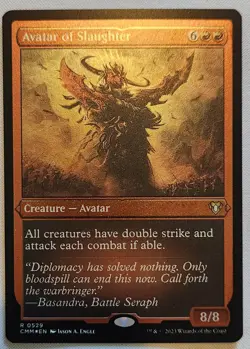 MTG Magic [x1] Avatar of Slaughter [x1] FOIL Etched Commander Masters M/NM - Image 1