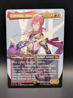 MTG - Lightning, Army of One - BORDERLESS SHOWCASE - FIN #400 - Mythic - Image 1