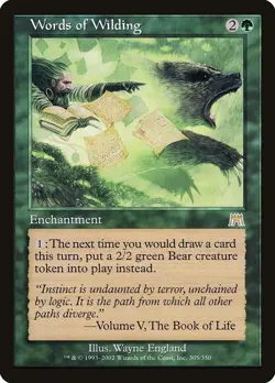 Onslaught Words of Wilding MTG Magic the Gathering LP - Image 1