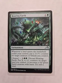 Roaring Earth - Kamigawa: Neon Dynasty - LP - Uncommon - Enchantment - MTG - Image 1