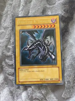Yu-Gi-Oh! TCG Red-Eyes Black Dragon SDJ-001 Vintage Holo Unlimited LP (WNU) - Image 1