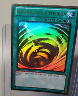 Missprint Yugioh Mystical Space Typhoon Ghost Rare - Image 2