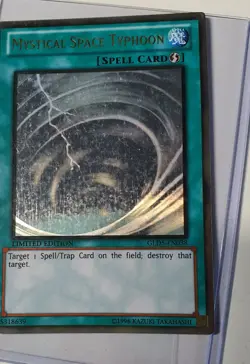 Missprint Yugioh Mystical Space Typhoon Ghost Rare - Image 4