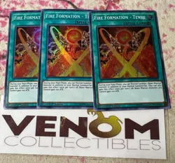 3x (M/NM) - Fire Formation - Tensu - FIGA-EN029 - Super Rare 1st Edition YuGiOh - Image 1