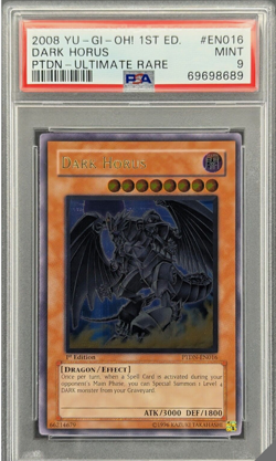 PSA 9 Yu-Gi-Oh! Dark Horus PTDN Ultimate - Image 1