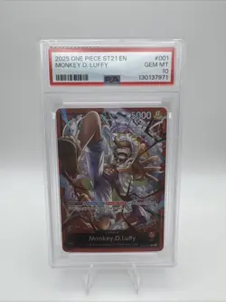 Monkey D. Luffy Leader ST21-001 Starter Deck Gear 5 2025 Foil LOW POP!!! PSA 10 - Image 1