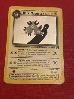 Pokemon TCG Dark Magneton 11/82 Holo Card Team Rocket Set (Swirl top left) - Image 3