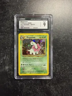 CGC 9 Meganium Holo Rare Neo Genesis 10/111 Mint Pokemon Card 2000 - Image 1