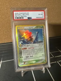 Pokemon TCG Beedrill Delta Species Holo Card 1/113 Stamped Reverse Holo PSA 6 - Image 3