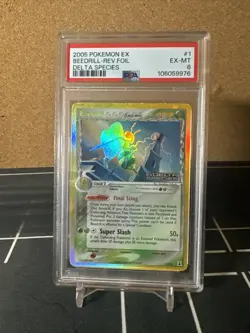 Pokemon TCG Beedrill Delta Species Holo Card 1/113 Stamped Reverse Holo PSA 6 - Image 5