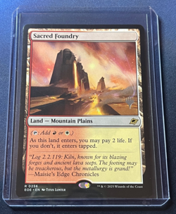 MTG Sacred Foundry Edge of Eternities 0256 Magic the Gathering Card Shock Land - Image 1