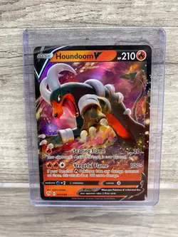 Pokemon TCG Houndoom V Darkness Ablaze 021/189 Holo Ultra Rare Card - Image 1