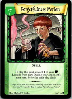 Harry Potter CCG Base Set Card 86/116 Forgetfulness Potion - Image 1