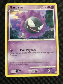 Pokemon TCG Gastly 82/130 Diamond & Pearl Common Card (MP/HP) - Image 1