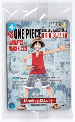Monkey.D.Luffy (055) (College Basketball US Voyage) P-055 One Piece Promo Card - Image 1