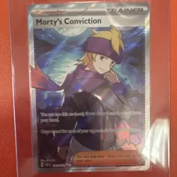 Pokemon TCG Morty's Conviction 201/162 Ultra Rare Holo Trainer Card - Image 1