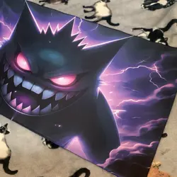 Gengar Rubber Playmat Play Mat Tcg Trading Card Game Pokemon Horror Ghost - Image 3
