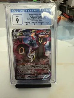 Pokemon Umbreon VMAX Holo Ultra Rare Card TG23/TG30 Brilliant Stars CGC 9 - Image 1