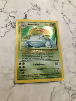 Pokemon Venusaur Base Set 15/102 Holo Rare 1999 Original Card - Image 1