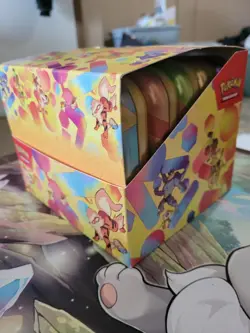 Pokemon 151 Mini Tins Display EMPTY OPENED With Coins And Art Card Complete Set - Image 2