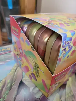 Pokemon 151 Mini Tins Display EMPTY OPENED With Coins And Art Card Complete Set - Image 3