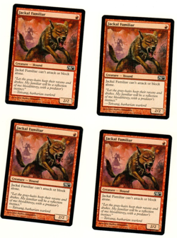 Set Of 4 Jackal Familiar M10 Magic the Gathering Playset - Image 1